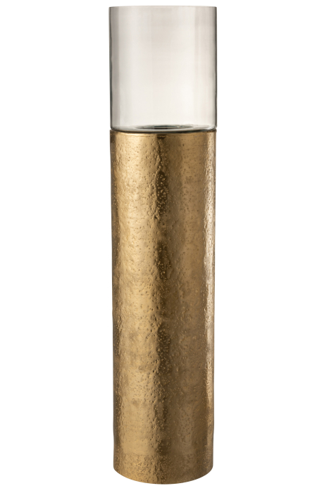 Suport lumanari Jolipa, Aluminiu, Auriu, 26x26x111 cm [1]