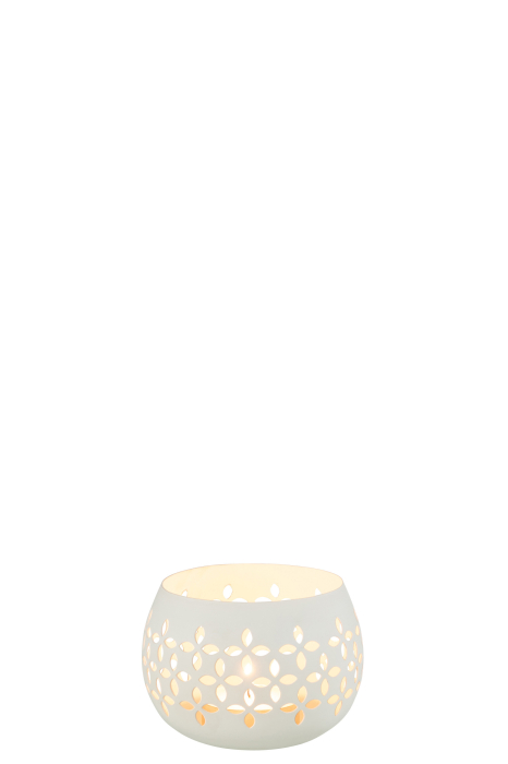 Suport lumanari, Metal , Alb , 13x13x9.5 [3]