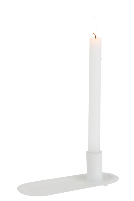 Suport lumanari, Metal, Alb, 20x7x6 [2]