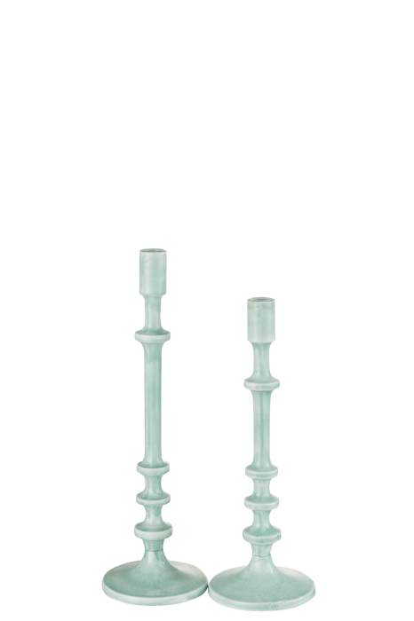 Suport lumanari, Metal , Albastru, 13.5x13.5x40.5 [3]