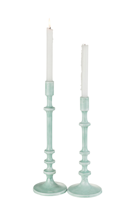 Suport lumanari, Metal , Albastru, 13.5x13.5x40.5 [4]