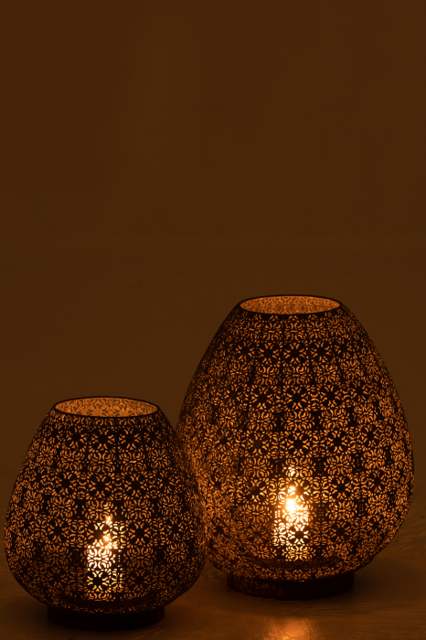 Suport lumanari, Metal, Gri, 36.5x37x43 cm [6]
