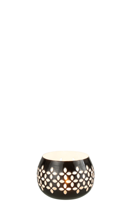 Suport lumanari, Metal , Negru, 13x13x9 [2]