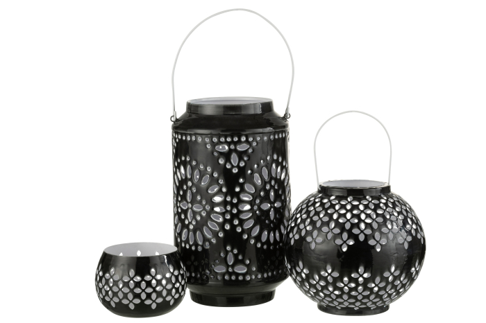 Suport lumanari, Metal , Negru, 17x17x43 [4]