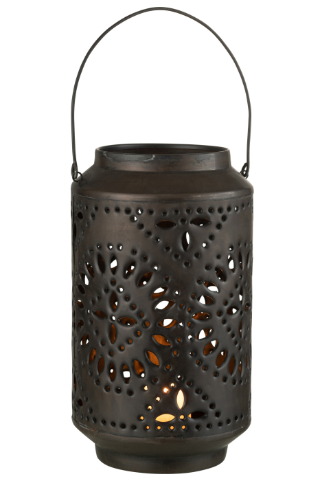 Suport lumanari, Metal , Negru, 18x18x45 [2]