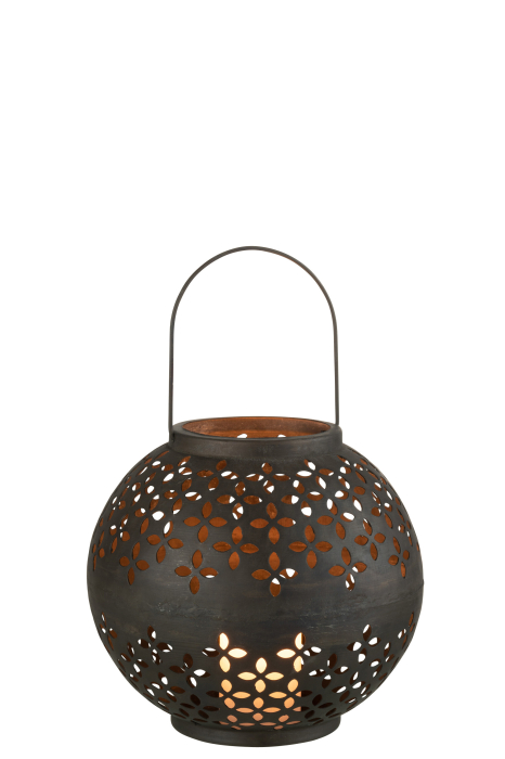 Suport lumanari, Metal , Negru, 20x20x30 [2]