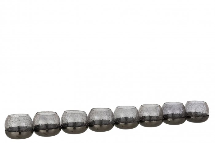 Suport lumanari, Metal, Negru, 71x9x7.5 cm