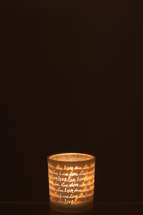 Suport lumanari, Sticla, Alb, 1.5x7.5x8 [3]