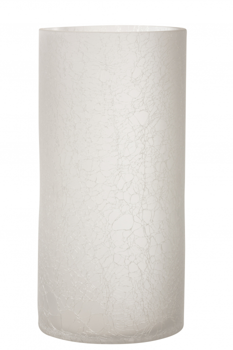 Suport lumanari, Sticla, Alb , 15x15x29.5 cm