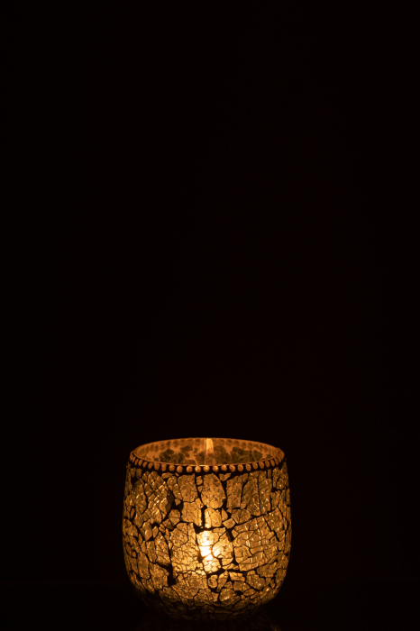 Suport lumanari, Sticla, Albastru, 11.5x11.5x12.5 [3]