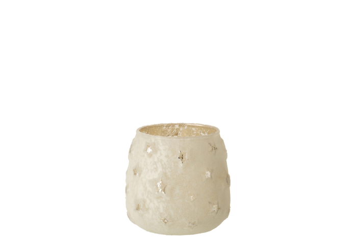 Suport lumanari, Sticla, Argintiu, 10x10x10 [2]