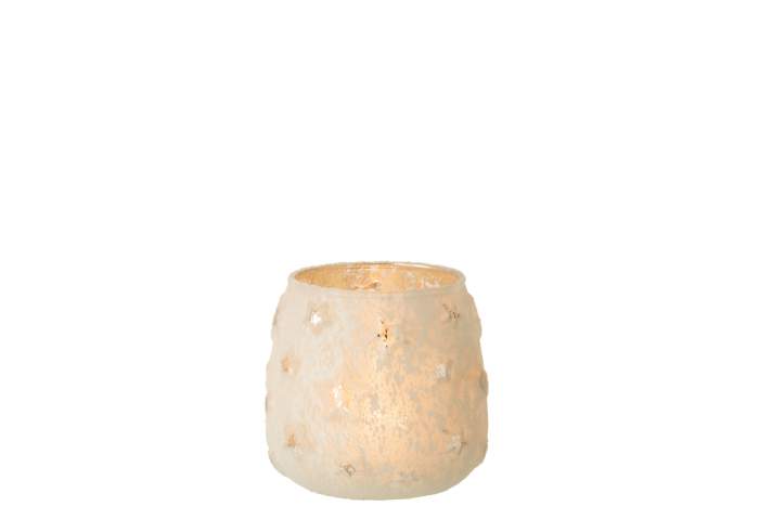 Suport lumanari, Sticla, Argintiu, 10x10x10 [3]