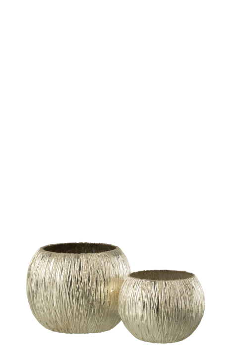 Suport lumanari, Sticla, Argintiu, 10x10x8 [4]