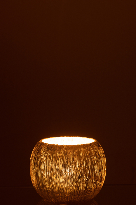 Suport lumanari, Sticla, Argintiu, 10x10x8 [3]