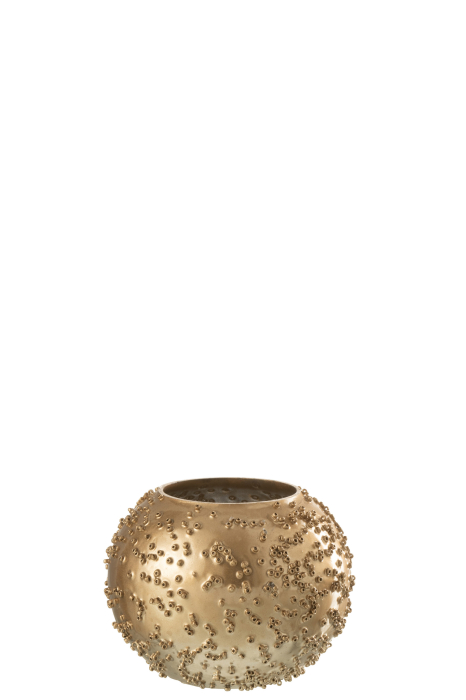 Suport lumanari, Sticla, Auriu, 10.5x10.5x8.5 [1]