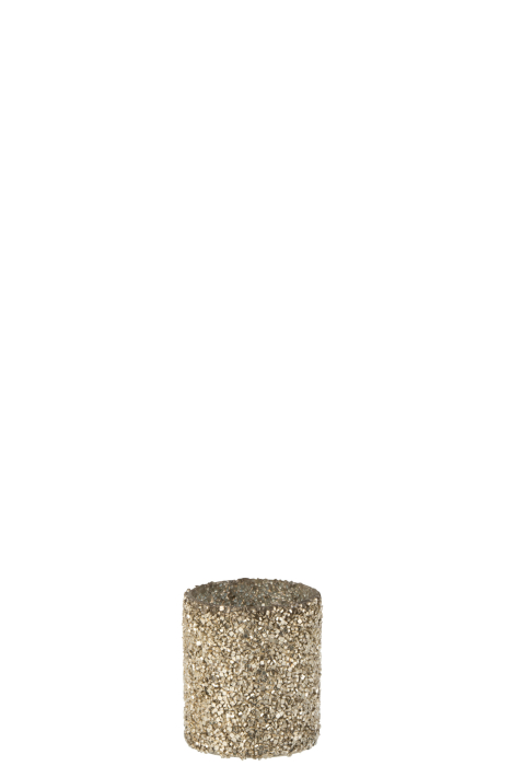 Suport lumanari, Sticla, Auriu, 8x8x9 [1]