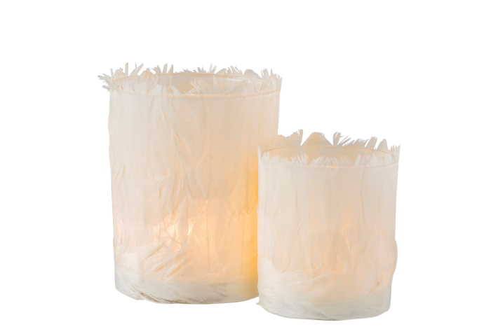 Suport lumanari, Sticla, Bej, 10x10x12 [5]