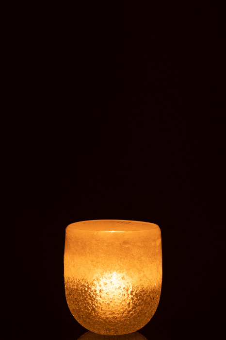 Suport lumanari, Sticla, Bej, 13.5x13.5x14 [3]