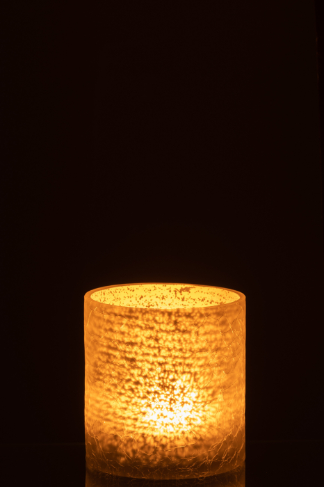 Suport lumanari, Sticla, Gri, 12x12x12 [3]