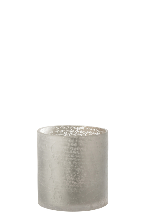 Suport lumanari, Sticla, Gri, 12x12x12 [1]