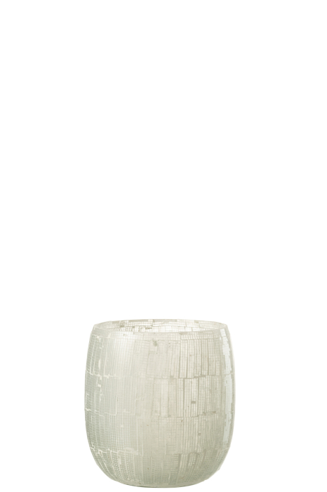 Suport lumanari, Sticla, Gri, 14.5x14.5x16 [1]