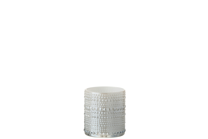 Suport lumanari, Sticla, Gri, 7x7x8 [1]