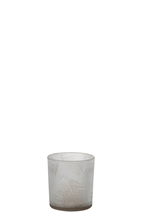 Suport lumanari, Sticla, Gri, 7x7x8 [2]