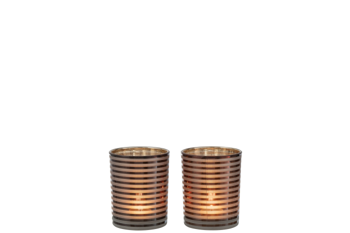 Suport lumanari, Sticla, Maro, 10x10x12.5 [3]