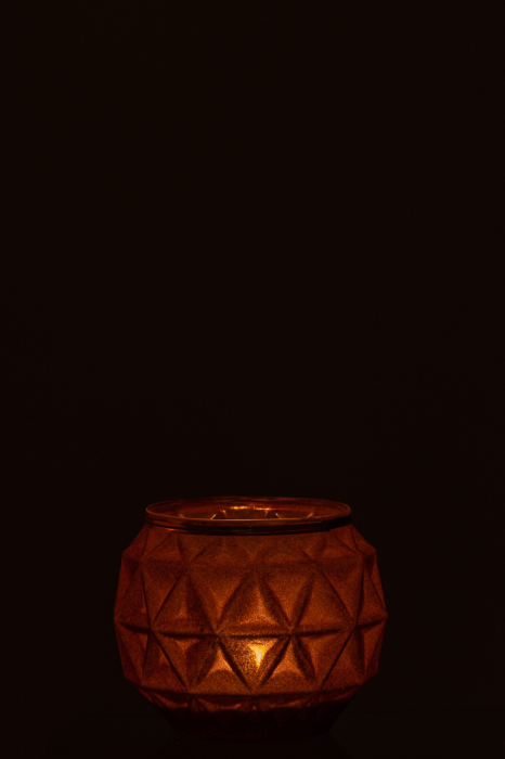 Suport lumanari, Sticla, Maro, 10x10x8 [3]