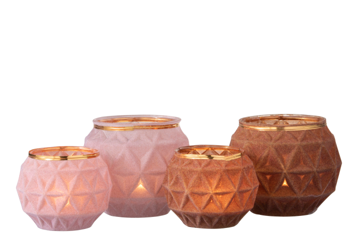 Suport lumanari, Sticla, Maro, 10x10x8 [6]