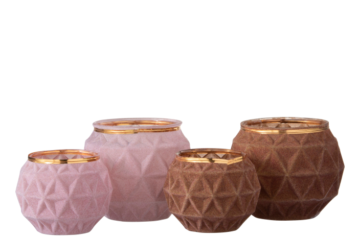 Suport lumanari, Sticla, Maro, 10x10x8 [5]