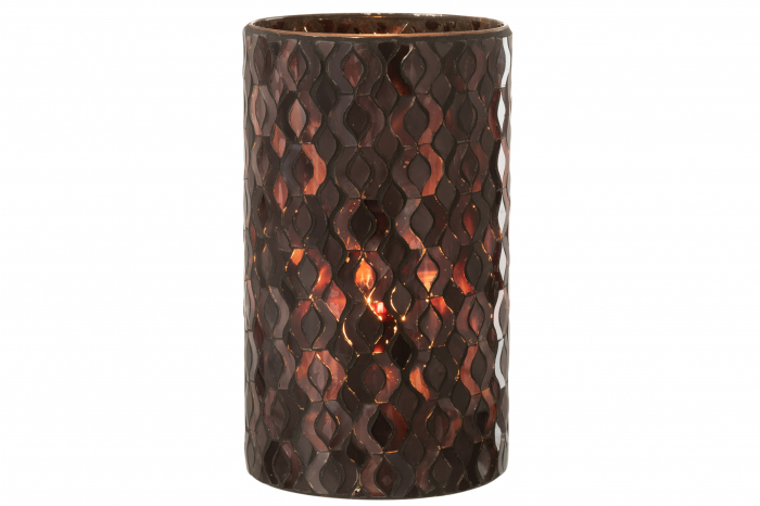 Suport lumanari, Sticla, Maro, 13.5x13.5x22.5 cm [8]