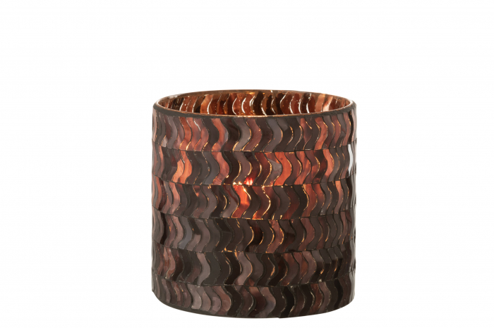 Suport lumanari, Sticla, Maro, 15.5x15.5x15.5 cm [2]