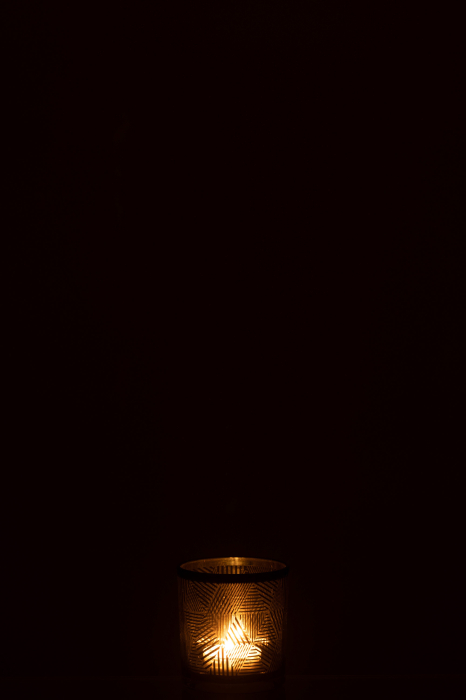 Suport lumanari, Sticla, Maro, 7x7x8 [4]