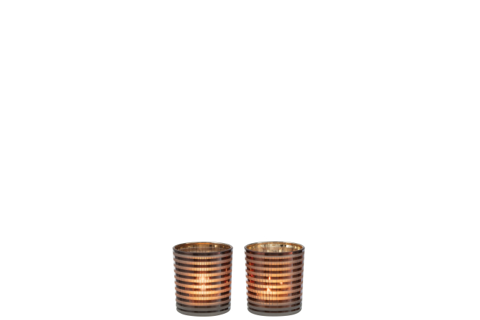 Suport lumanari, Sticla, Maro, 7x7x8 [3]