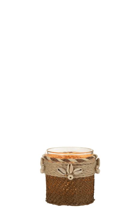 Suport lumanari, Sticla, Maro, 8x8x8 [3]