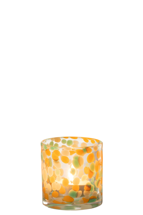 Suport lumanari, Sticla, Multicolor, 10x10x10 [3]