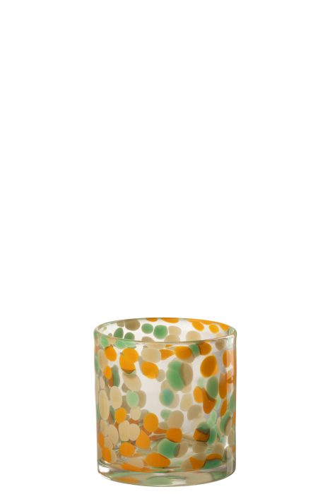 Suport lumanari, Sticla, Multicolor, 10x10x10 [2]