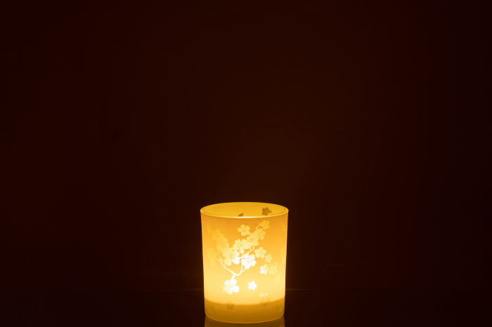 Suport lumanari, Sticla, Multicolor, 10x10x12.5 [4]