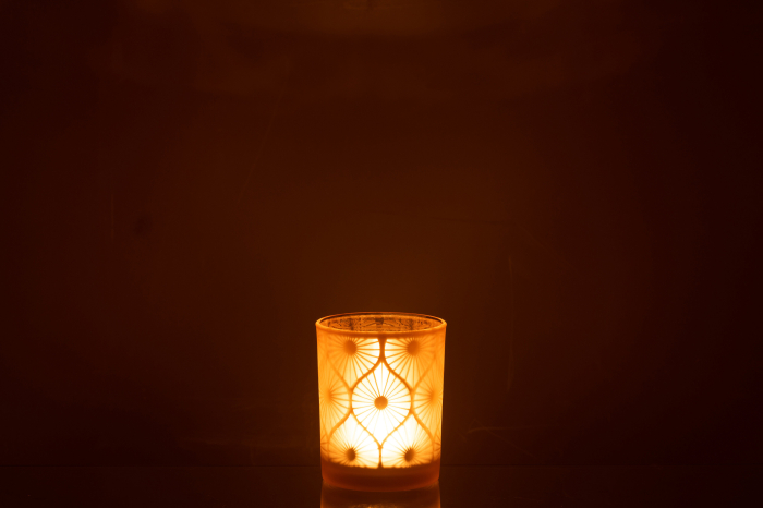 Suport lumanari, Sticla, Multicolor, 10x10x12.5 [4]