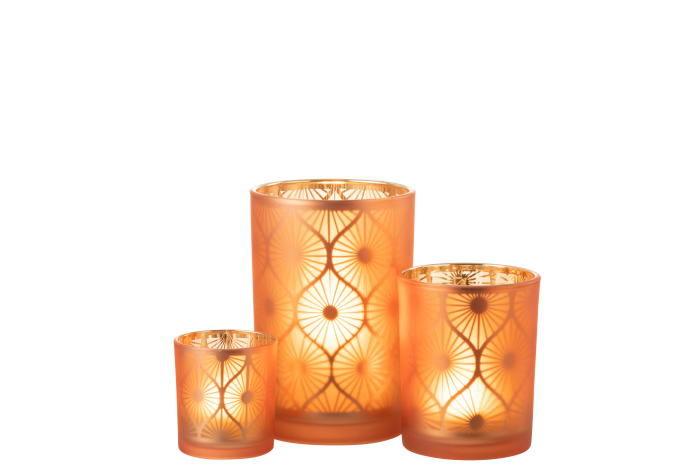 Suport lumanari, Sticla, Multicolor, 12x12x18 [6]