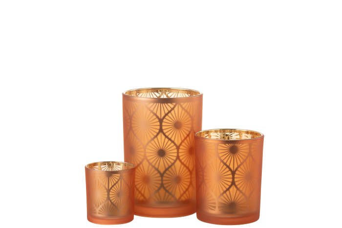 Suport lumanari, Sticla, Multicolor, 12x12x18 [5]