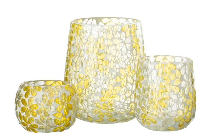 Suport lumanari, Sticla, Multicolor, 13x13x18 [5]