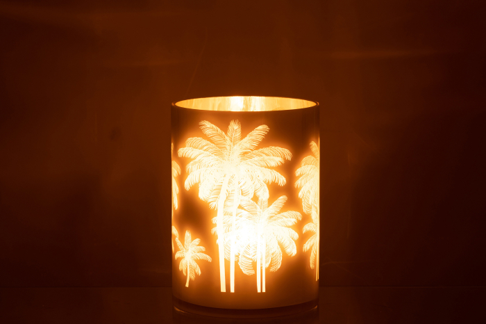 Suport lumanari, Sticla, Multicolor, 18x18x24 [4]