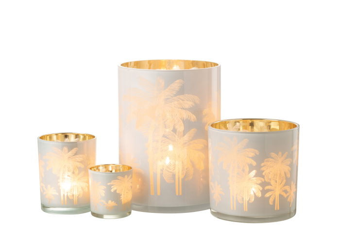 Suport lumanari, Sticla, Multicolor, 18x18x24 [6]