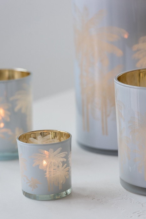 Suport lumanari, Sticla, Multicolor, 7.5x7.5x8 [5]