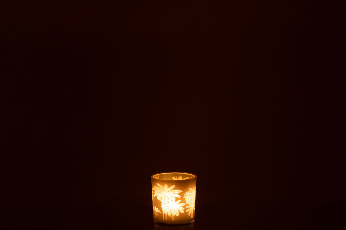 Suport lumanari, Sticla, Multicolor, 7.5x7.5x8 [4]