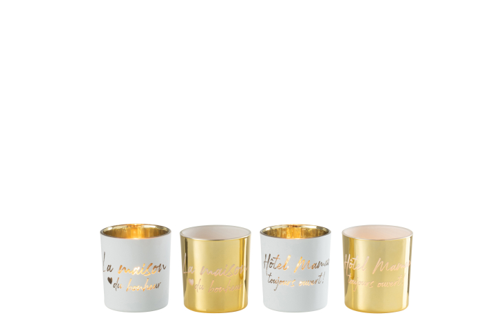 Suport lumanari, Sticla, Multicolor, 7x7x8 [2]