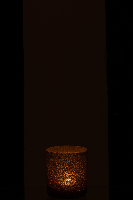 Suport lumanari, Sticla, Rosu , 7x7x8 [3]