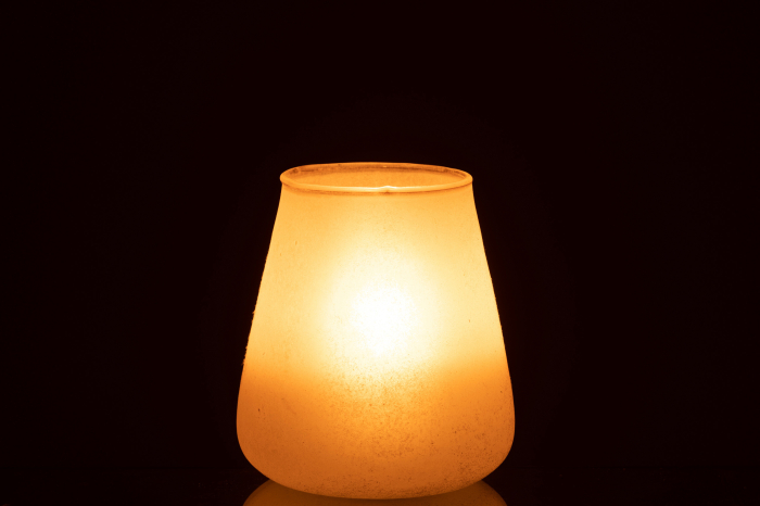 Suport lumanari, Sticla, Roz, 14x14x16.5 [3]